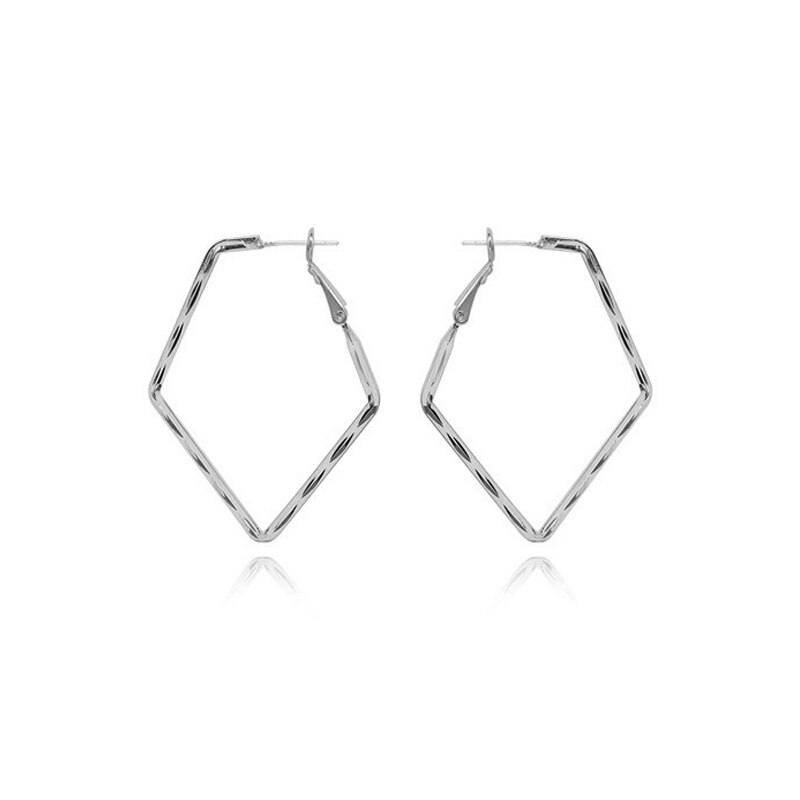 Trendy Gold Color Geometry Hoop Earrings For Woman Party Wedding Gifts Female Accessory Jewelry Korean design 2022