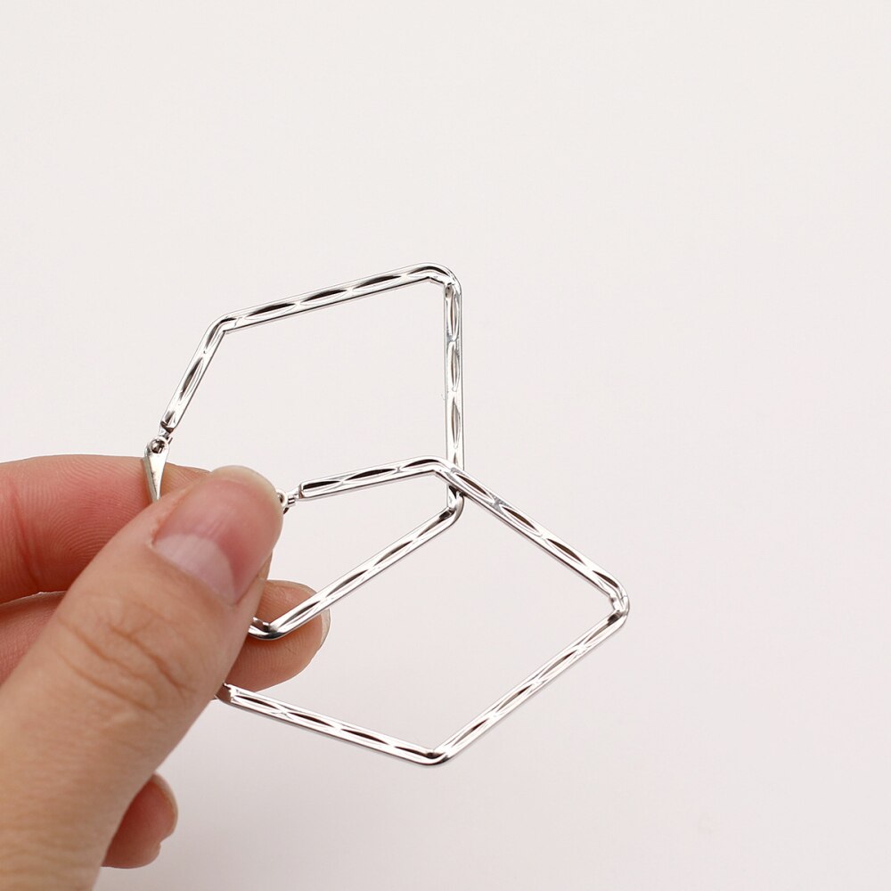 Trendy Gold Color Geometry Hoop Earrings For Woman Party Wedding Gifts Female Accessory Jewelry Korean design 2022