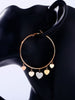 Trendy Gold Color Heart Pendant Geometry Hoop Earrings For Woman Party Gifts Round Charm Accessory Jewelry Korean  2022