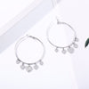 Trendy Gold Color Heart Pendant Geometry Hoop Earrings For Woman Party Gifts Round Charm Accessory Jewelry Korean  2022
