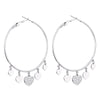 Trendy Gold Color Heart Pendant Geometry Hoop Earrings For Woman Party Gifts Round Charm Accessory Jewelry Korean  2022