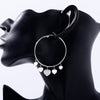 Trendy Gold Color Heart Pendant Geometry Hoop Earrings For Woman Party Gifts Round Charm Accessory Jewelry Korean  2022
