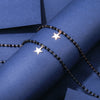 Trendy Golden Star Pendant Necklace Black Bead Stainless Steel Chain Chokers for Girl Street Wear Jewelry cadenas mujer