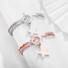 Trendy Golden Star Thick Lock Chains Bracelet Retro Baroque Toggle Clasps Bracelet Female Punk Wrist Jewelry Gifts