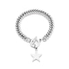 Trendy Golden Star Thick Lock Chains Bracelet Retro Baroque Toggle Clasps Bracelet Female Punk Wrist Jewelry Gifts