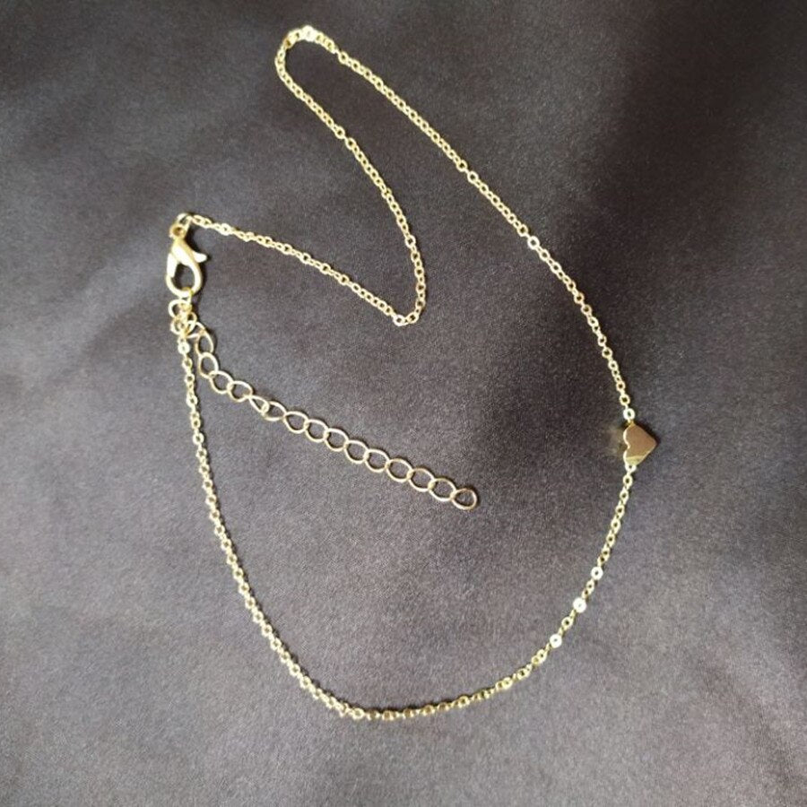 Trendy Heat Pendant Choker Necklace for Women Wedding Punk Small Gold Color Short Chain Necklace Jewelry