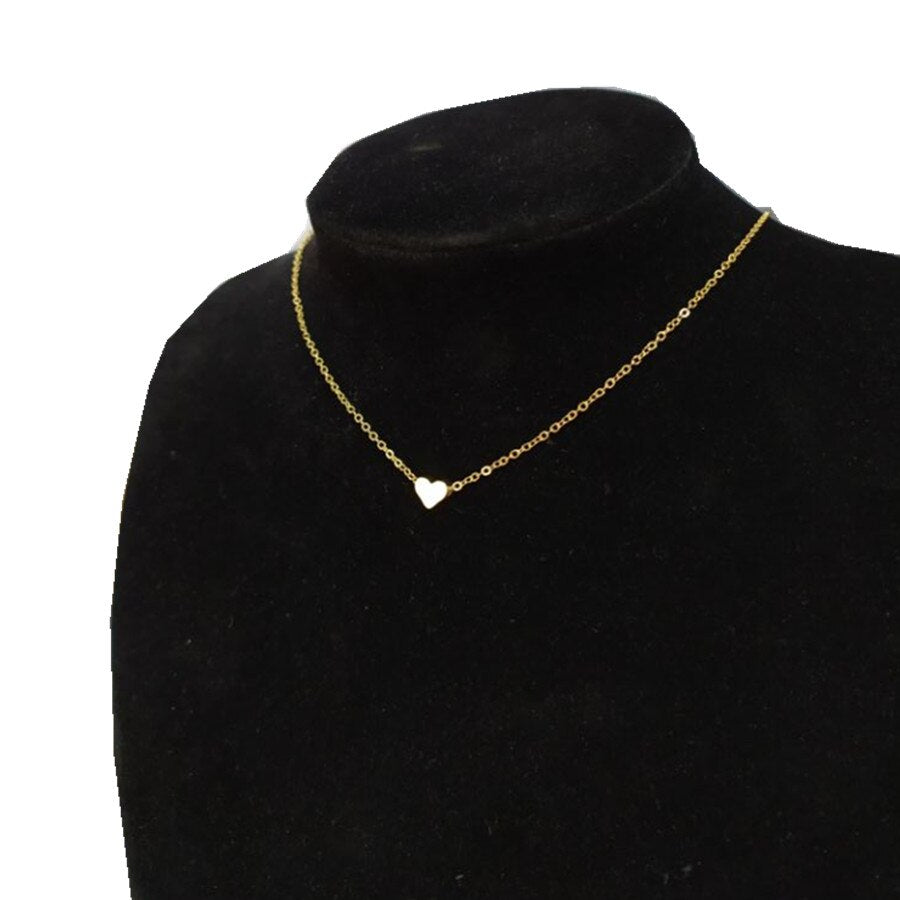 Trendy Heat Pendant Choker Necklace for Women Wedding Punk Small Gold Color Short Chain Necklace Jewelry