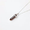 Trendy Hexagon Column Quartz Necklace Pendant Natural Stone Bullet Pink Crystal Pendant Necklace Jewelry Valentines