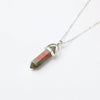 Trendy Hexagon Column Quartz Necklace Pendant Natural Stone Bullet Pink Crystal Pendant Necklace Jewelry Valentines