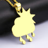 Trendy Hip Hop Cloud Sun Iced Out Pendant Bling Necklace PCCN0352 Rapper Jewelry Cubic Zirconia Gold Sliver