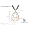 Trendy Hollow Flower Water drop Pendants Necklace For Women Silvery/Rose Gold Multi-layer Black Leather Chain Necklace Jewelry