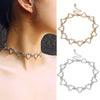 Trendy Hollow Heart Link Chain Choker Necklaces for Women Golden Necklace Statement Chain Necklace Jewelry Party Gift Girls