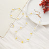Trendy Imitation Pearl Geometric Necklaces Womens Ethnic Neck Chain Crystal Flowers Strand Chokers Necklaces Jewelry for Girls