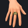 Trendy Islam Muslim Rune Ring Charm Men's Ring Religious Amulet Metal Accessories Party Jewelry