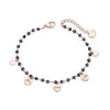 Trendy LOVE Heart Charms Bracelet Vintage Simple Silvery Heart Tasssel Beaded Bracelets for Couple Girls Elegant Jewelery Gifts