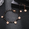 Trendy LOVE Heart Charms Bracelet Vintage Simple Silvery Heart Tasssel Beaded Bracelets for Couple Girls Elegant Jewelery Gifts