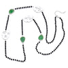 Trendy Lady Face Crystal Beads Long Necklace For Women Custom Colourful Glass Charm Pendants Statement Necklaces Jewelry 2022
