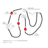 Trendy Lady Face Crystal Beads Long Necklace For Women Custom Colourful Glass Charm Pendants Statement Necklaces Jewelry 2022