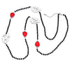 Trendy Lady Face Crystal Beads Long Necklace For Women Custom Colourful Glass Charm Pendants Statement Necklaces Jewelry 2022