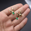 Trendy Loki Earring for Women 2 PC/pair Movie Character Cosplay Claw Helmet Zircon Inlaid Ear studs Accessories Party Jewelry