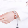 Trendy Love Heart Cuff Bracelet For Woman Colorful Crystal Stainless Steel Bracelets&amp;Bangles Wedding Jewelry Party Gifts 2022