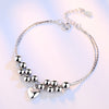 Trendy Love Heart Star Charms Bracelets for Women Party Siler Color Ball Cuff Bracelets Costume Jewelry valentines d gift