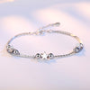 Trendy Love Heart Star Charms Bracelets for Women Party Siler Color Ball Cuff Bracelets Costume Jewelry valentines d gift
