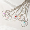Trendy Love Mushroom Pendant Necklaces Cute Womens Alloy Bead Chain Heart Choker Necklaces Jewelry For Girls