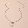 Trendy Love Mushroom Pendant Necklaces Cute Womens Alloy Bead Chain Heart Choker Necklaces Jewelry For Girls