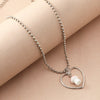 Trendy Love Mushroom Pendant Necklaces Cute Womens Alloy Bead Chain Heart Choker Necklaces Jewelry For Girls