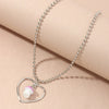 Trendy Love Mushroom Pendant Necklaces Cute Womens Alloy Bead Chain Heart Choker Necklaces Jewelry For Girls
