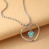 Trendy Love Mushroom Pendant Necklaces Cute Womens Alloy Bead Chain Heart Choker Necklaces Jewelry For Girls