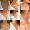Trendy Multilayered Moon Necklace For Women Crystal Gold Pearl Choker Necklaces 2021 Trend Jewelry Gift чокер