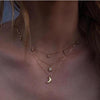 Trendy Multilayered Moon Necklace For Women Crystal Gold Pearl Choker Necklaces 2021 Trend Jewelry Gift чокер