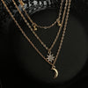 Trendy Multilayered Moon Necklace For Women Crystal Gold Pearl Choker Necklaces 2021 Trend Jewelry Gift чокер