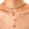 Trendy Multilayered Moon Necklace For Women Crystal Gold Pearl Choker Necklaces 2021 Trend Jewelry Gift чокер