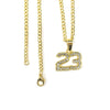 Trendy Necklace Rhinestone Hip Hop Basketball Legend No. 23 Necklaces & Pandents Bling Gold Cuban Chain Necklace Jewelry For Man