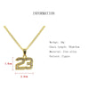 Trendy Necklace Rhinestone Hip Hop Basketball Legend No. 23 Necklaces & Pandents Bling Gold Cuban Chain Necklace Jewelry For Man