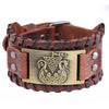 Trendy Nordic Odin Triangle Pirate Ship Bracelet Viking Men's Bracelet Leather Woven Accessories Party Jewelry
