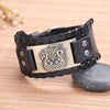 Trendy Nordic Odin Triangle Pirate Ship Bracelet Viking Men's Bracelet Leather Woven Accessories Party Jewelry