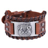 Trendy Nordic Odin Triangle Pirate Ship Bracelet Viking Men's Bracelet Leather Woven Accessories Party Jewelry