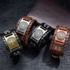 Trendy Nordic Totem Design Irish Cross Bracelet Leather Braided Men's Bracelet Viking Rune Accessories Party Jewelry