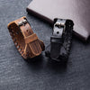 Trendy Nordic Totem Design Skull Butterfly Bracelet Leather braided men's bracelet Viking Animal Accessories Party Jewelry