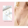 Trendy ORIGINALLY Y Necklaces Double Chain Crystals from Swarovski Long Pendants Gold Color Chain For Women Wedding Chic Gift