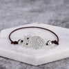 Trendy Owl Bracelet Gold Silver Color Crystal Pendant Adjustable Elastic Rope Chain Bracelets For Woman Jewelry Gift New