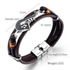 Trendy Personality Saxophone Music Bracelets for Men Leather Woven Note Multi-Layer Bracelet Student Men's Accessory Bracelet