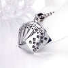 Trendy Playing Card Shape Pendant Necklace Men's Necklace Metal Sliding Pendant Punk Necklace Accessories Party Jewelry