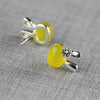 Trendy Rabbit Design Opal Jade Stud Earrings 100% 925 Sterling Silver Earrings For Women Animal Punk Flower Fine Jewelry SE55