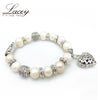 Trendy Real white baroque pearl bracelet girl present,fashion adjustable pearl bracelet jewelry for Women party gift