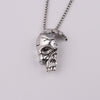 Trendy Retro Half Skull Necklace Silver Alloy Skeleton Pendant Vintage Gothic Jewelry Choker Pendants bronze Necklaces for Gift